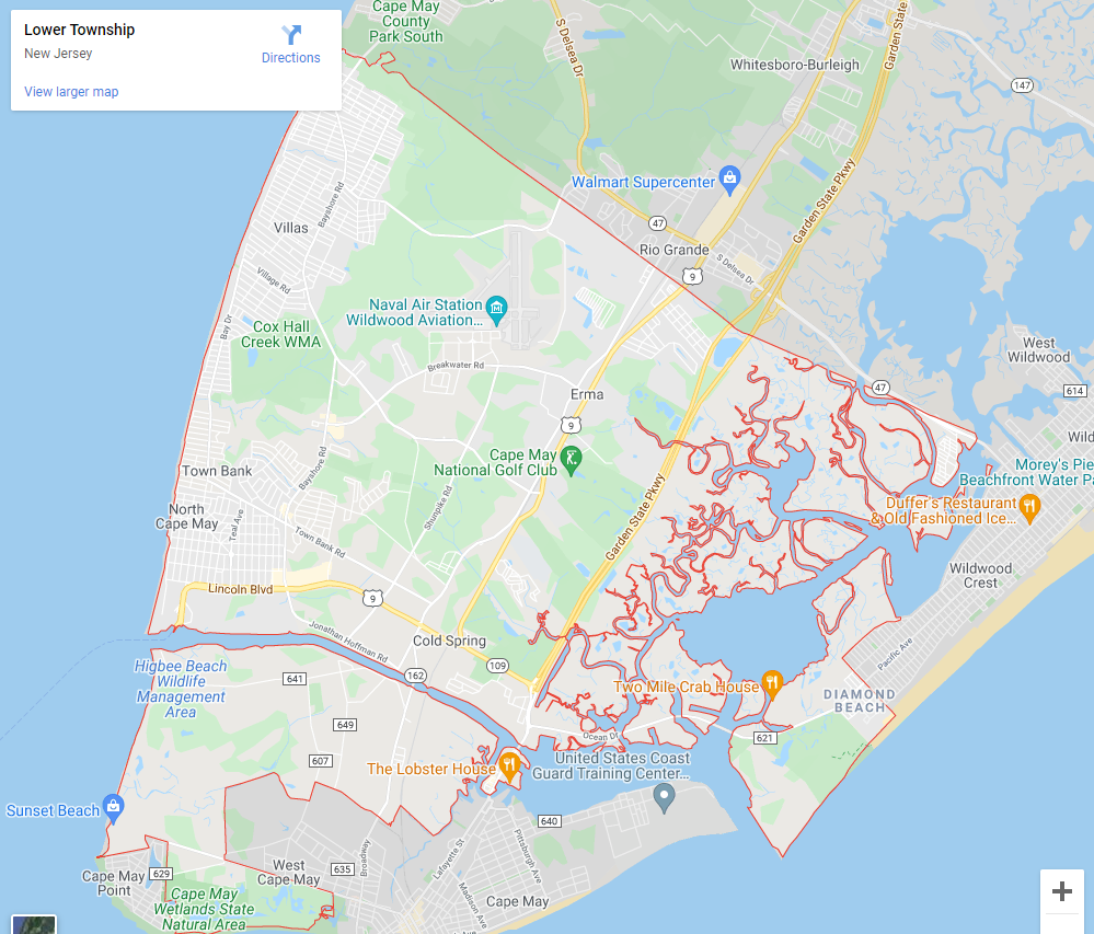 New Jersey Lower Township Boundaries